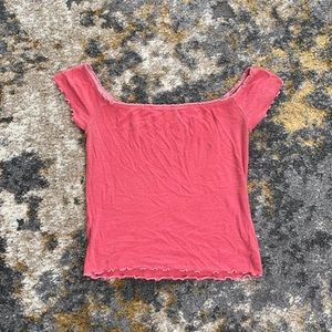 Ribbed Off the Shoulder Top